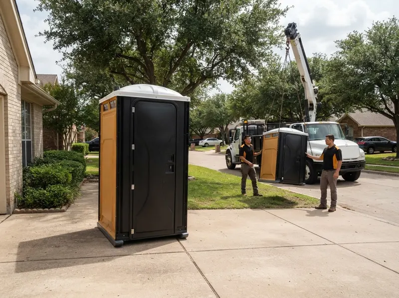 Crane Lift Portable Toilets in McKinney, TX